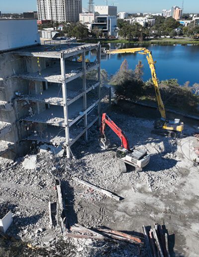Mirror Lake Building Demolition in St Petersburg Florida