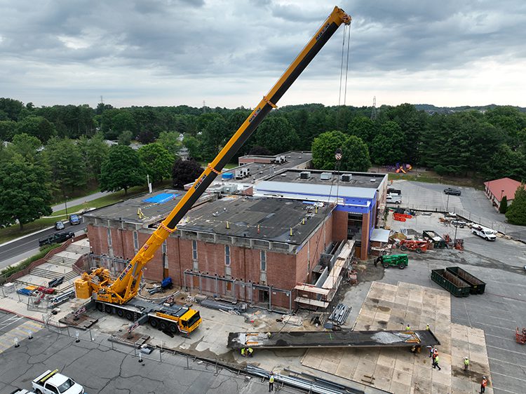 structural Demolition for Roof Removal using a Crane 