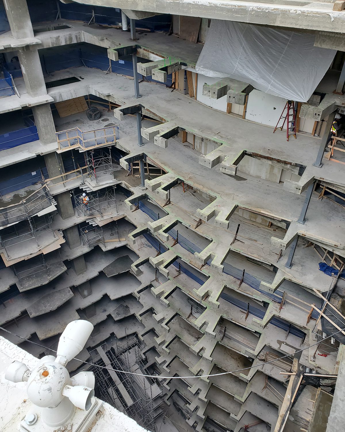 Interior architectural demolition at 1425 New York Avenue in Washington, DC
